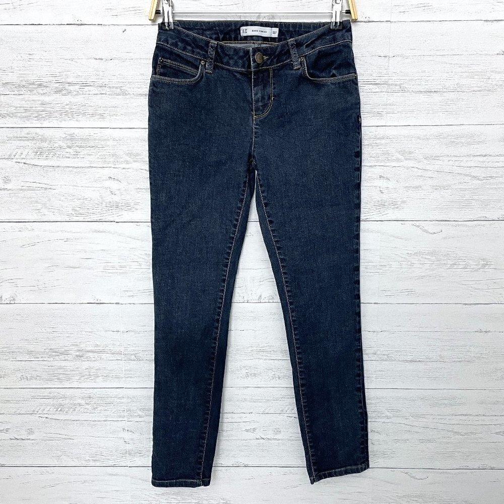 Zara Woman Women's Skinny Jeans Straight Leg Dark Wash size 4